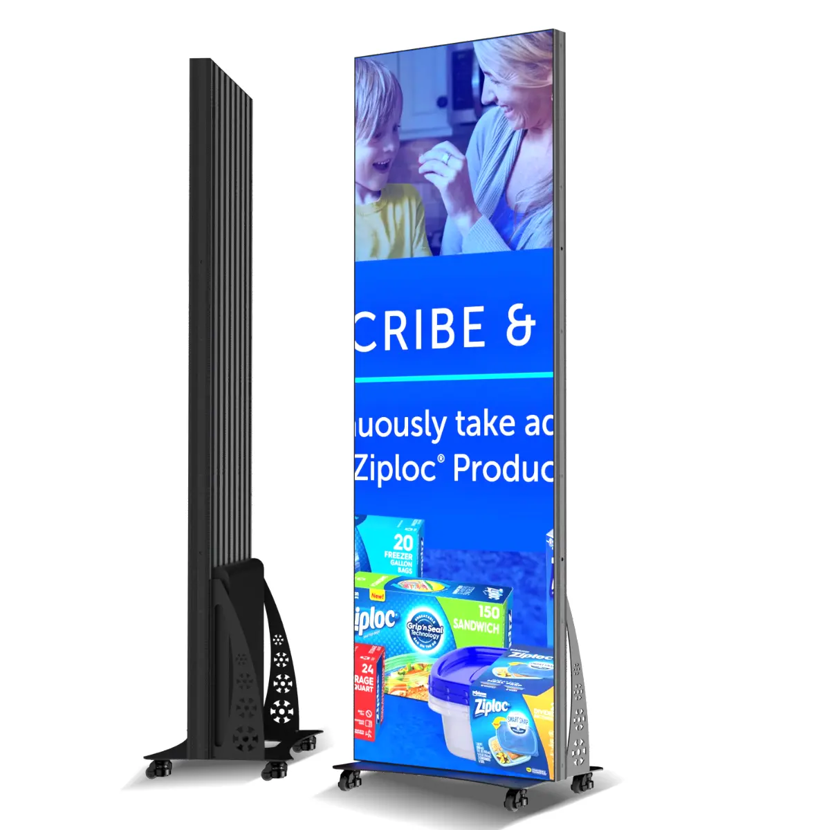moving Splice led display screen indoor advertising floor standing screen p1.8 p2 p2.5 digital poster for shopping mall
