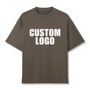 T-shirt pour homme confortable à col rond, coupe ample, 100% coton, personnalisable, haute qualité, streetwear - Product Image 1