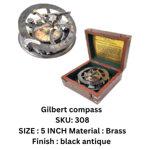 Nautical Solid Brass Sundial Compass <b>Small</b> Round Compass Vintage Steampunk Accessory for Men & Women - Product Image 5