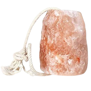 Bloc de sel de roche de l'Himalaya sur corde 3kg, forme naturelle, minéral durable pour écuries et granges - Product Image 1