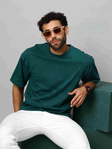 Camiseta Oversize para Hombre al por Mayor con Estampado Puff, Corte Holgado, Hombro Caído, Manga Corta, Cuello Redondo, Algodón, Estilo Urbano, Logotipo Personalizado - Product Image 3