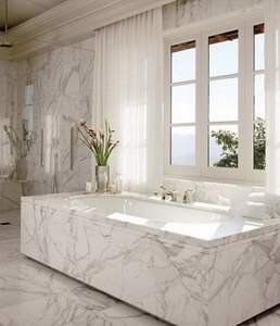 Bañera de Hidromasaje Independiente de Mármol Natural Tallada a Mano de Lujo, con Desagüe, Estilo Europeo, Ecológica, para Uso en Interiores de Hoteles y Villas, 20 galones - Product Image 1