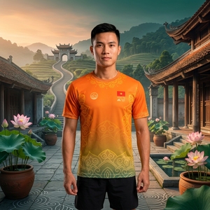 Camiseta Deportiva con Logotipo Personalizado, Transpirable, de Secado Rápido, 95% Algodón, 5% Elastano, Venta al Por Mayor desde Vietnam - Product Image 5