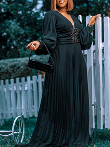 Vestido Africano de Talla Grande, Mono con Cintura Bordada, Vestido Elegante de Fiesta para Mujer, Vestido de Oficina para Dama, Venta al Por Mayor - Product Image 3