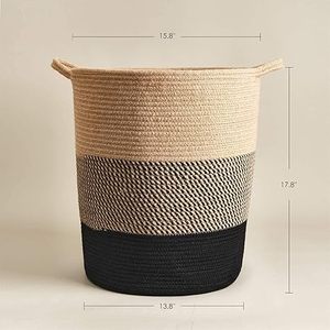 Customised Handwoven New Design Braided Jute Basket Bag with Wooden Handle Ladies Hand Bag Tri Colour Kitchen Storage Vintage - Product Image 3