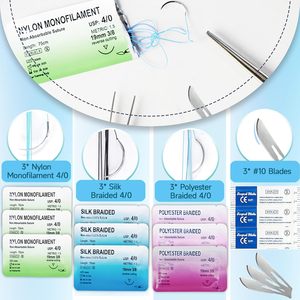 Kit de pratique de suture professionnel réutilisable de qualité supérieure, coussin de suture réaliste, stérilisé à haute température, ensemble de formation médicale - Product Image 5