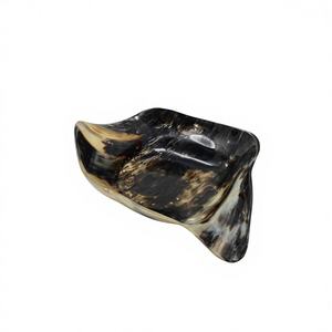 Custom Manufacture Real Horn Salad Bowl Snacks Cookie Serve Decorative Bowls Polished Buffalo Horn Bowl Cheap Price Party - Product Image 3