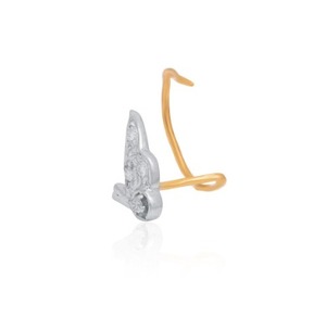 Piercing de Nariz de Oro Rosa con Diamante Natural, Tamaño Regular, Joyería Fina para Mujer, Oro Real, Piedra Única, Ligero, para Uso Diario - Product Image 6