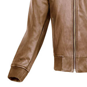 High Quality Customized Logo Stand Collar Front Leather Winter <b>Jacket</b> for Men <b>Sheepskin</b> Waterproof & Breathable - Product Image 5