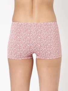 กางเกงในขาสั้นผู้หญิงผ้าฝ้ายพรีเมียม 100% คุณภาพสูง พิมพ์ลายดอกไม้ ปิดคลุมดี  รับผลิตตามสั่งจากโรงงานโดยตรง พร้อมสกรีนโลโก้ - Product Image 3