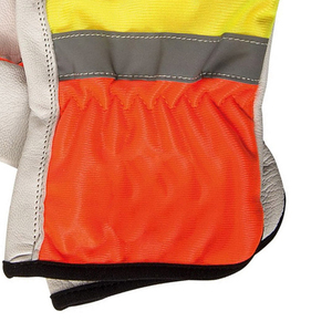 Gants de travail en cuir véritable haute visibilité pour hommes, de qualité supérieure, robustes, respirants, pour mécaniciens, meilleur prix OEM - Product Image 3