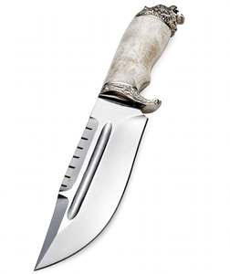 Handcrafted Mirror-Polished Stainless Steel Fixed Blade <b>Knife</b> with Contoured <b>Bone</b> <b>Handle</b> OEM Industrial Executive Display Piece - Product Image 2
