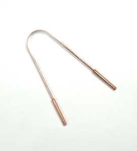 Grattoir à langue en cuivre, outil de soin buccal en métal avec boucle de suspension pour une hygiène quotidienne - Product Image 5