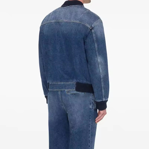 <b>Custom</b> Made Men's Loose Fit Cotton Jean <b>Jacket</b> Long Stretch Streetwear <b>Denim</b> Coat for Winter Outwear <b>Denim</b> Bomber <b>Jacket</b> - Product Image 4