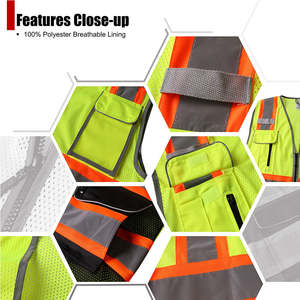 Ropa de Trabajo de Alta Visibilidad, Chaleco de Dos Tonos para Hombre, Económico y de Alta Calidad, Ligero - Product Image 5