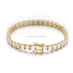 Hip Hop Classic Jewelry Iced Out Rose Gold Rhodium Plated 925 Sterling Silver VVS Moissanite Diamond Tennis Bracelets <b>Men</b> Party - Product Image 1