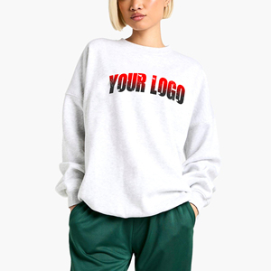 Sweat-shirts et pulls à capuche pour femmes, 100 % coton, coupe ample, épaules tombantes, style streetwear, couleur unie, personnalisables, pour l'automne et l'hiver - Product Image 4