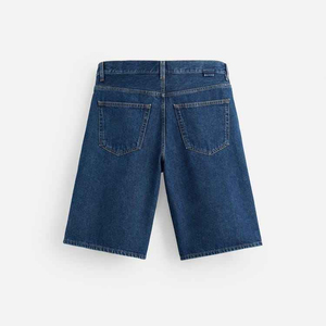 กางเกงยีนส์ขาสั้นทรงหลวมผ้าเดนิมหนา 100% ผ้าฝ้าย ซิปหน้า สำหรับผู้ชาย ผลิตตามสั่ง - Product Image 6