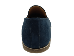 Mocassins en daim bleu marine Dlords, à enfiler, bout rond, doublure en cuir véritable, semelle extérieure en TPR, semelle intermédiaire en EVA, légers, toutes saisons, confortables - Product Image 2