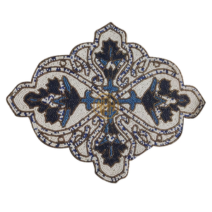 Handcrafted Beaded <b>Christmas</b> <b>Placemat</b> Holly Berry Round Table Mat Festive Holiday Charger Plate Dining Centerpiece Decor - Product Image 4