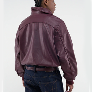 Hot Selling XS Men's Winter Jacket High Street Style <b>Cow</b> Skin Canvas Eco-Friendly Breathable Windproof Lightweight Front Logo - Product Image 2
