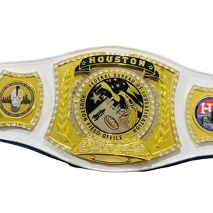 Cinturón de Campeonato de Alta Calidad de la Oficina de Campo del FBI de Houston, Cinturón de Título Personalizable para Reconocimiento y Logro - Product Image 2