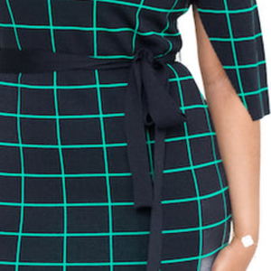 Black Green Oxford Button <b>Cape</b> Sleeve Midi Dress for <b>Women</b> Elegant Casual Party Dress Stylish Sorority Fashion Washable Cotton - Product Image 5