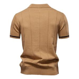 Organic Cotton Solid Knitted Breathable Embroidered Quick Dry Custom Made <b>Gothic</b> Short Sleeve Men's <b>Shirts</b> for Online Sale - Product Image 2