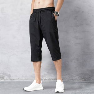 High Quality Lightweight Canvas Cotton Loose Fit <b>Mens</b> Capri <b>Pants</b> Custom Logo Quick Dry Vintage Sport Outdoor <b>Cropped</b> <b>Pants</b> - Product Image 4