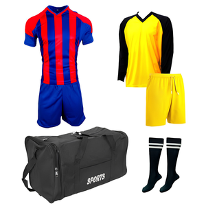 Ensemble d'uniformes sportifs personnalisés SoccerMax Pro LLC pour hommes, été, anti-UV, en spandex, col en V, 220g, impression sérigraphique, vente en gros, OEM - Product Image 1
