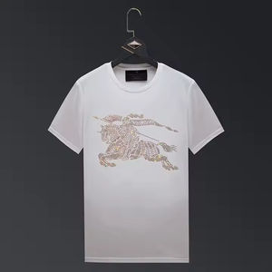 T-shirts unisexes en toile respirante de haute qualité avec impression de strass personnalisée, logo et couleur sur mesure, commandes en gros 2026 - Product Image 3