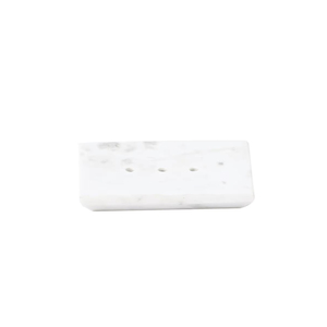 Natural <b>White</b> Marble Rectangular Soap <b>Tray</b> with Drainage Design Bathroom Sets For Hotel Spa Home Decor Wholesale Supplier - Product Image 1