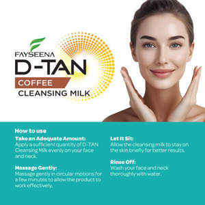 Lait nettoyant D-Tan Fayseena de qualité supérieure avec café, élimine le bronzage, nettoie en profondeur et éclaircit la peau, disponible à la vente - Product Image 2