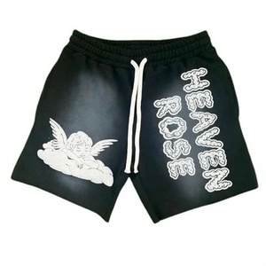 Custom High Quality <b>Men</b> Fleece <b>Sweat</b> <b>Shorts</b> OEM Cotton Summer Casual Quick Dry Breathable Drawstring Waist Fitness Sports <b>Shorts</b> - Product Image 2
