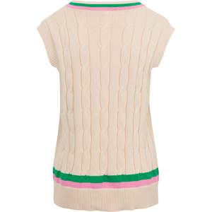 Cardigan en tricot sans manches respirant et élégant pour femme - Gilet pull col en V - Vêtement d'hiver professionnel confortable et doux pour femme - Product Image 2