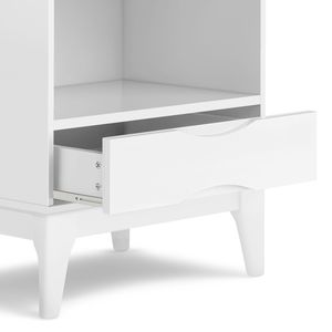 Libreria Harper bianca con contenitore: soluzione d'arredo pratica ed elegante - Product Image 3