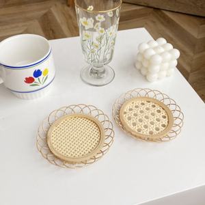 Best Selling Cute Bamboo Flower Shape <b>Wooden</b> Coasters and <b>Placemat</b> Set for Drinks Cup Gifts & Crafts - Product Image 4