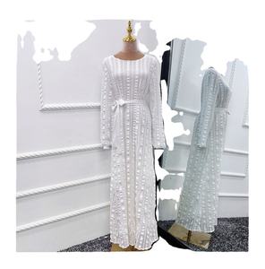 Robe Hijab musulmane avec doublure, couleur unie, douce, dubaï, turquie, modeste, décontracté, fête, Abaya, vêtements islamiques, automne - Product Image 1