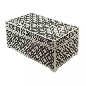 Créations d'antiquités de luxe artisanat artisanal décoratif excellente qualité stockage de bijoux en incrustation d'os naturel stockage de luxe naturel - Product Image 2