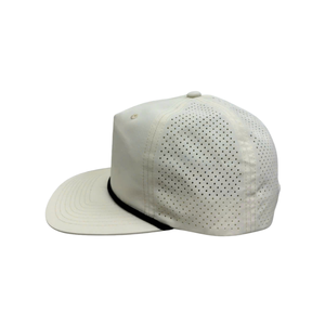 Premium Blank 5 Panels Waterproof Golf <b>Hats</b> Perforated Cap for Outdoor Sports 3D Logo Embroidery Laser Cut Holes Decorative Rope - Product Image 3