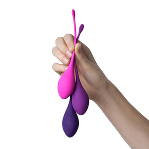 Ensemble de boules de Kegel en silicone de qualité alimentaire, 5 tailles, lestées, pour l'entraînement du plancher pelvien et la récupération post-partum, vente en gros OEM - Product Image 1