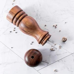 Molinillo Manual de Sal y Pimienta de Madera de Caucho, Molinillo de Especias Colorido, Ajustable, Triturador de Condimentos, Herramienta de Cocina Moderna y Premium - Product Image 5