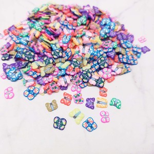 Miniature <b>Polymer</b> Clay Butterfly Slices in Multicolor for Dollhouse Crafts, Nail Art, and DIY Projects for Ages 14 and Up. - Product Image 5