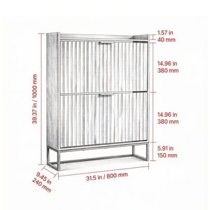 Scarpiera dal Design Minimalista con Ripiani Regolabili e Salvaspazio per Soggiorno - Product Image 3