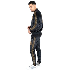 Ensemble survêtement pour homme, sweat-shirt à manches longues uni d'hiver, pantalon de survêtement, 100% coton, respirant, séchage rapide - Product Image 3
