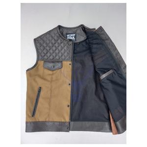 Chaleco de invierno reversible con estampado de logotipo de color personalizado para hombre, chaqueta, Chaleco de cuero sin mangas, diseño de material de poliéster cálido - Product Image 5