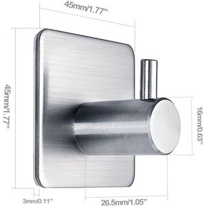 Ganci Adesivi per Asciugamani in Acciaio Inox Resistenti e Impermeabili, Appendiabiti da Parete per Appendere Cappotti, Cappelli, Accappatoi e Asciugamani - Product Image 3