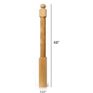 Poste de Escalera de Madera Maciza EFS NP02, Piezas de Escalera de Álamo, Escaleras Personalizadas para Arquitectura de Interiores, Diseño Moderno, 1 Año de Garantía - Product Image 2