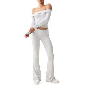 Leggings de Yoga Acampanados de Cintura Alta para Mujer, al por Mayor, Personalizados, para Deportes, Running, Entrenamiento, Gimnasio, Fitness - Product Image 1