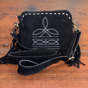 Premium New Large Capacity Boot Stitch Black Suede Leather Fringe Shoulder Crossbody Bag Bolsos de moda de mujer de alta calidad - Product Image 2